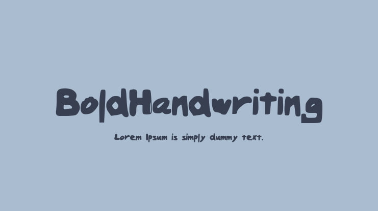 BoldHandwriting Font