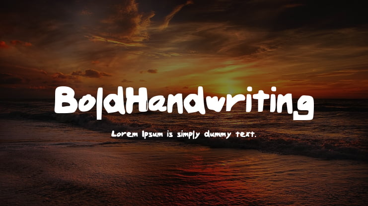 BoldHandwriting Font