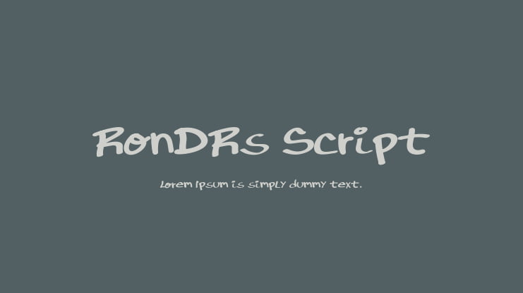 RonDRs Script Font
