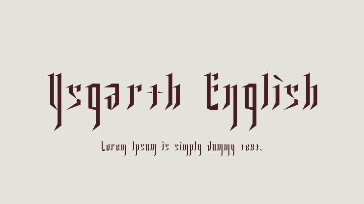 Ysgarth English Font Family