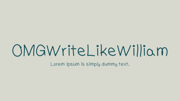 OMGWriteLikeWilliam Font