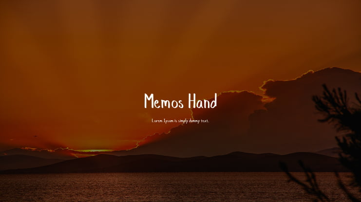 Memos Hand Font