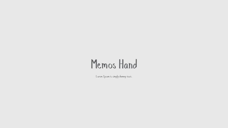 Memos Hand Font