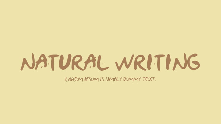 NATURAL WRITING Font
