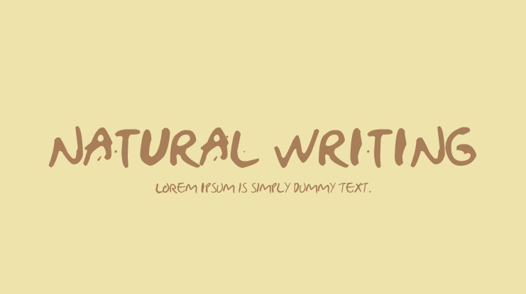 NATURAL WRITING Font