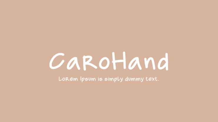 CaroHand Font