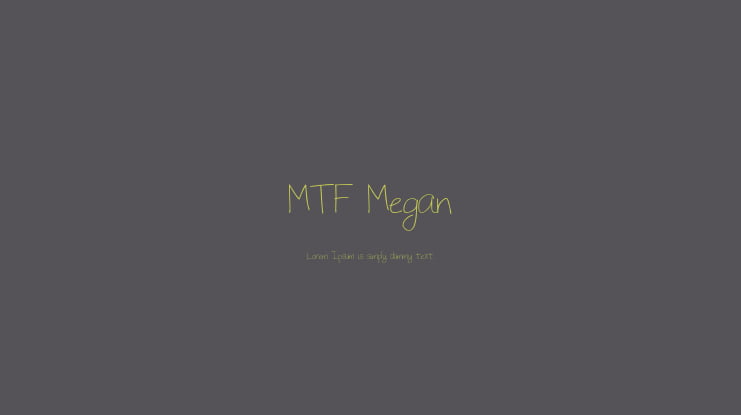 MTF Megan Font
