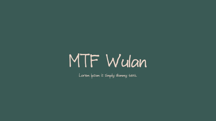 MTF Wulan Font