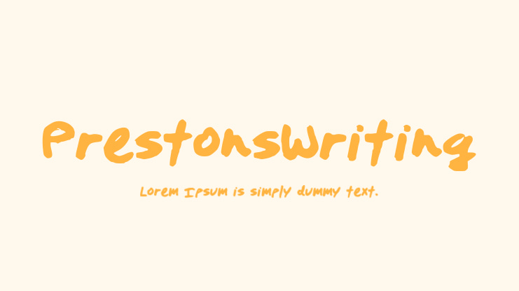 PrestonsWriting Font