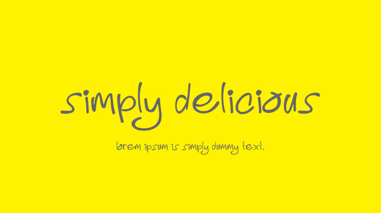 Simply Delicious Font