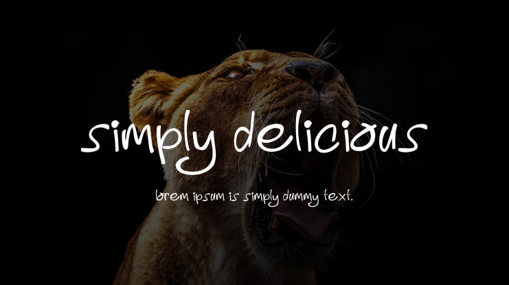 Simply Delicious Font