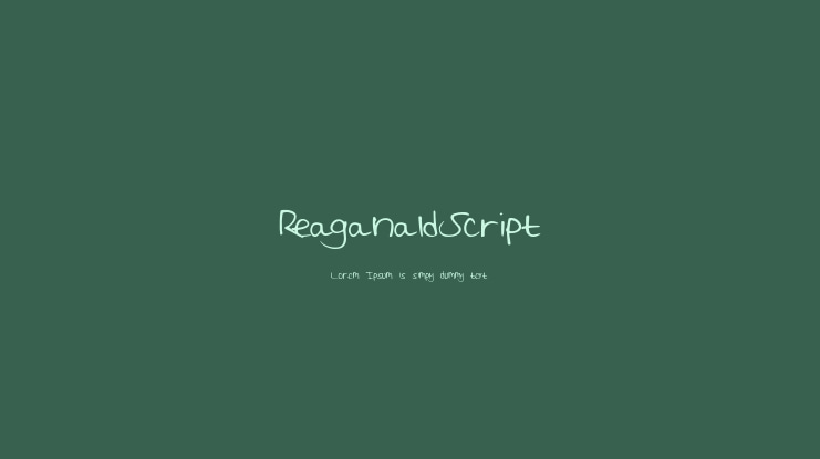 ReaganaldScript Font