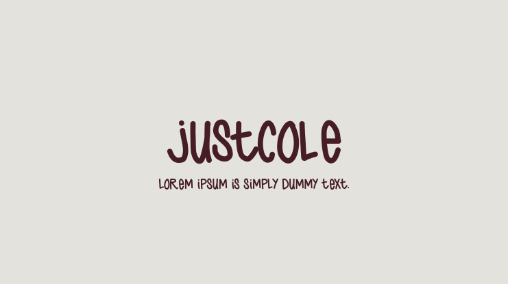 JustCole Font