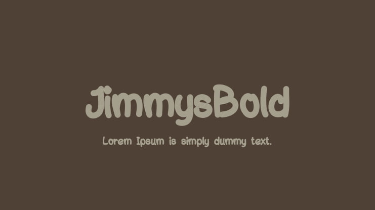 JimmysBold Font Family