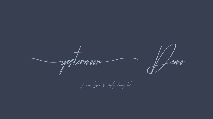 Yestermoon Demo Font