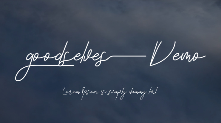 Goodselves Demo Font