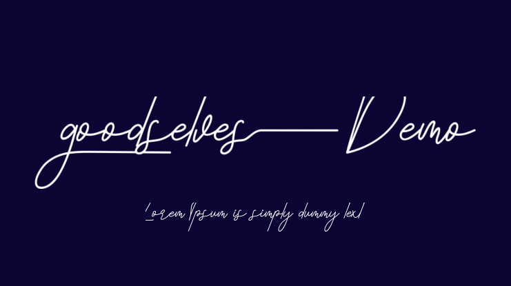 Goodselves Demo Font