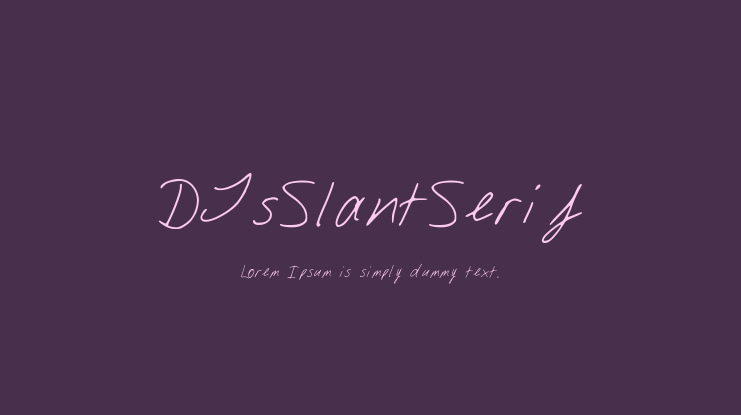 DJsSlantSerif Font