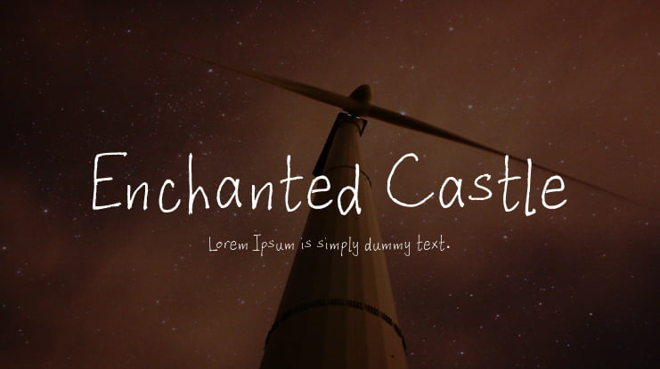 Enchanted Castle Font
