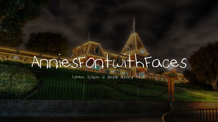 AnniesFontwithFaces Font