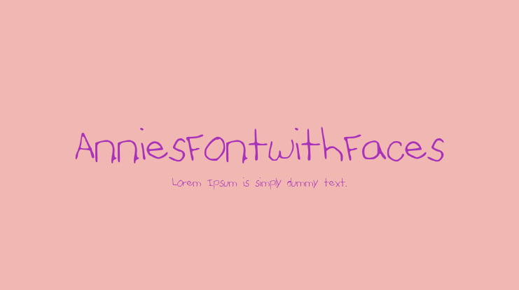 AnniesFontwithFaces Font