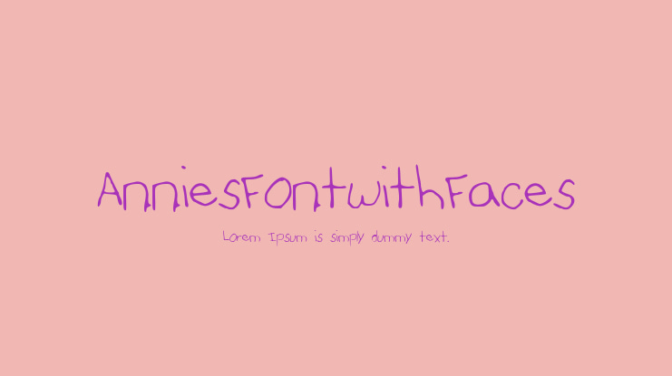 AnniesFontwithFaces Font