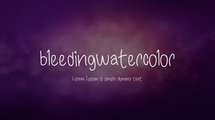 bleedingwatercolor Font