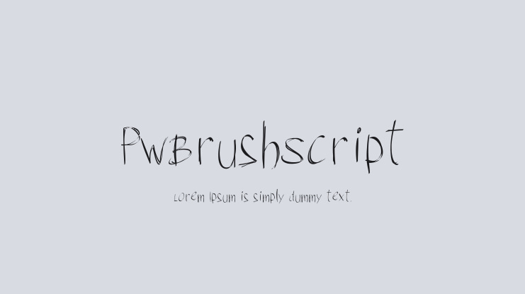 PWBrushScript Font