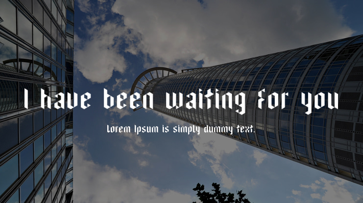 I have been waiting for you Font