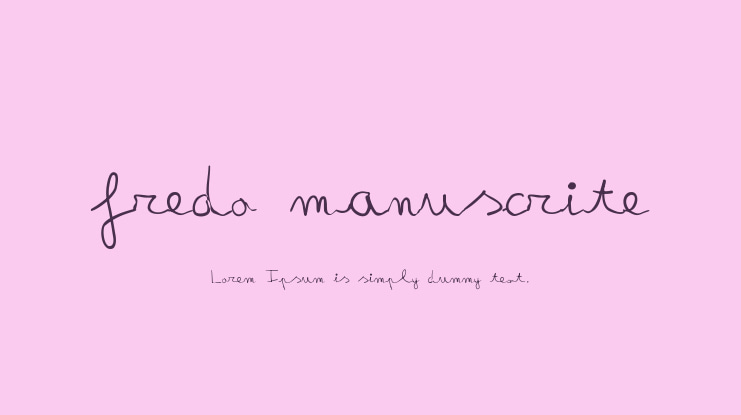 fredo manuscrite Font