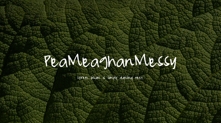 PeaMeaghanMessy Font