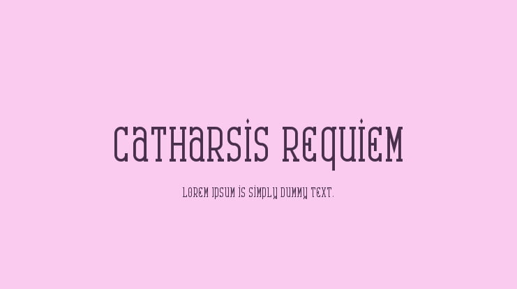 Catharsis Requiem Font Family