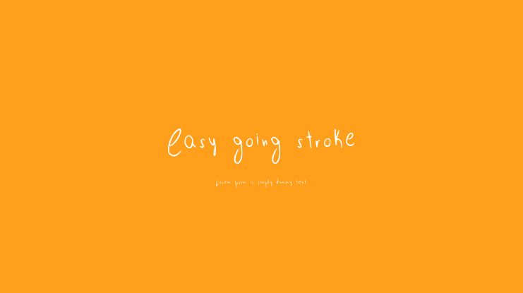 Easy going stroke Font