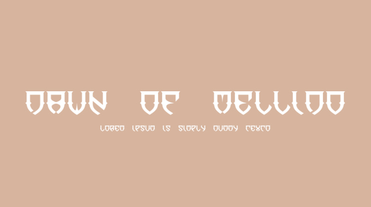 Dawn of Mellido Font