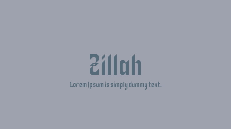 Zillah Font