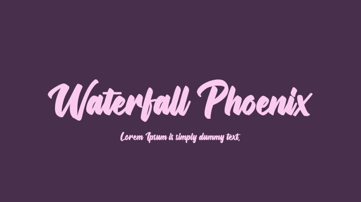 Waterfall Phoenix Font