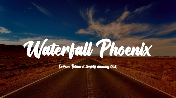 Waterfall Phoenix Font