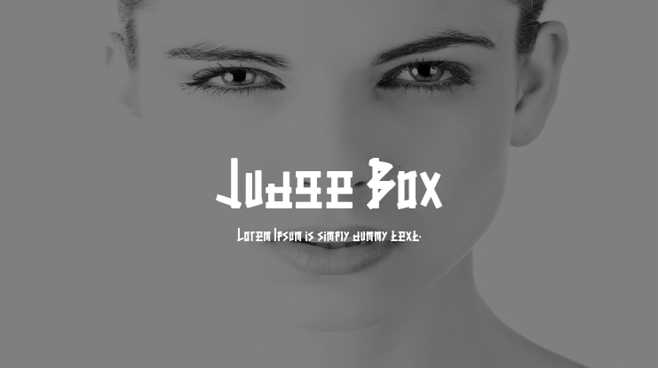 Judge Box Font