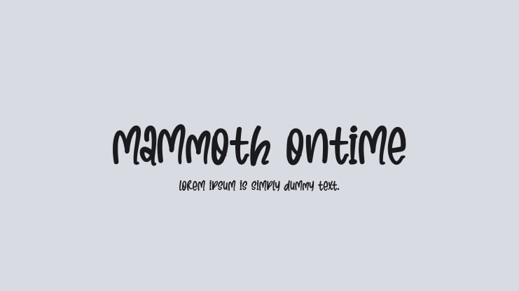 Mammoth Ontime Font