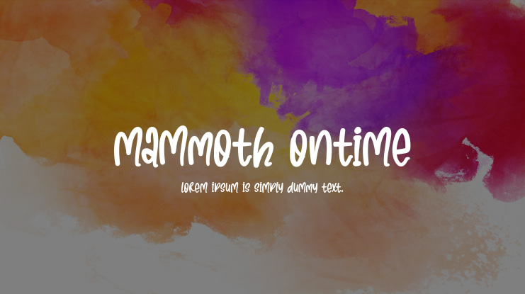 Mammoth Ontime Font