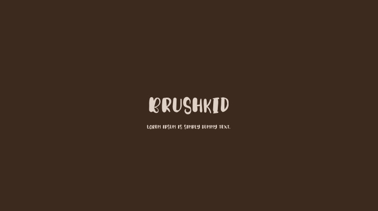 BRUSHKID Font