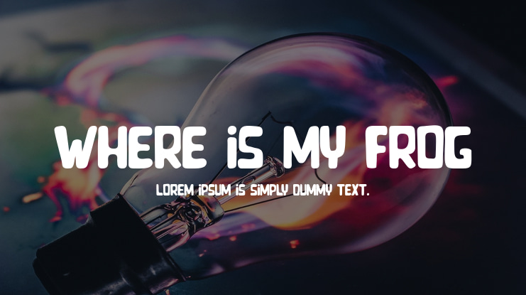 Where is my Frog Font