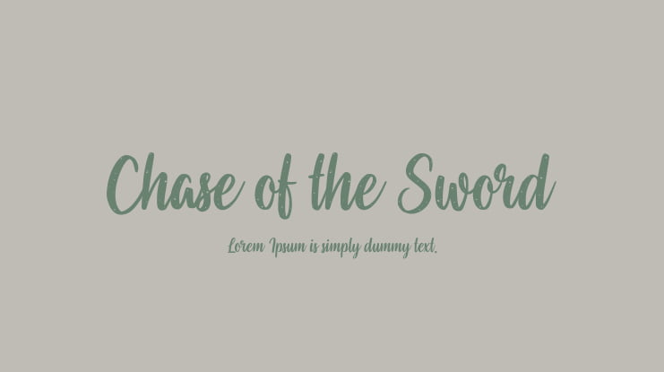 Chase of the Sword Font
