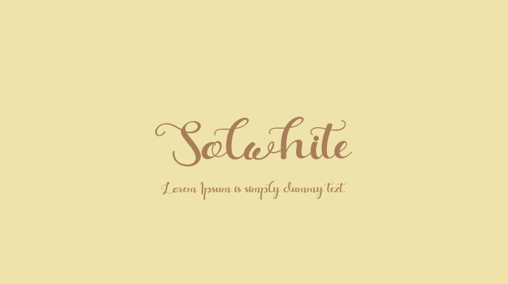 Solwhite Font