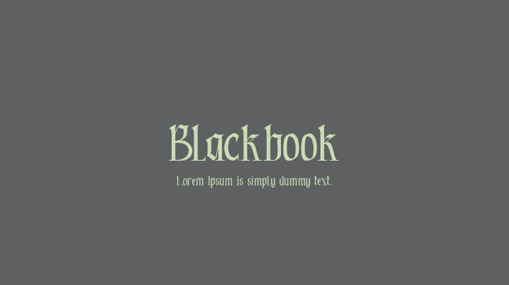 Blackbook Font