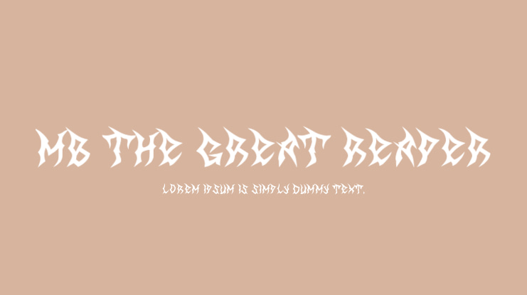 MB The Great Reaper Font