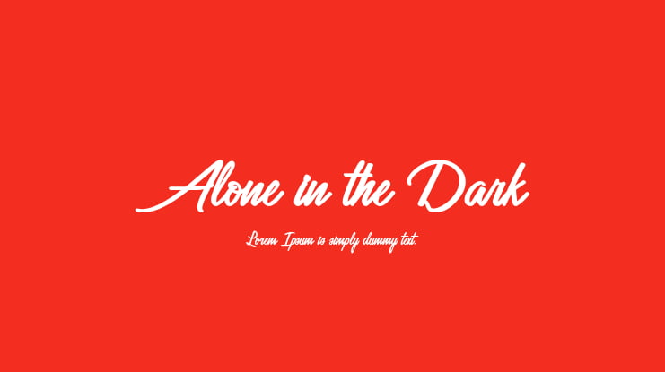 Alone in the Dark Font