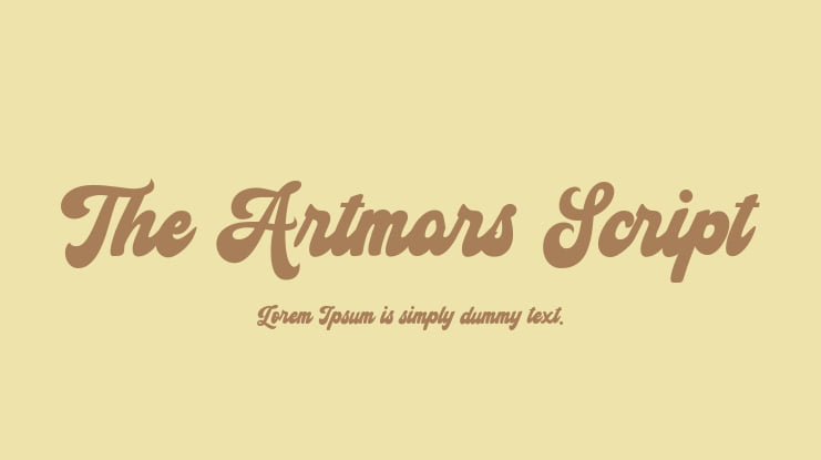The Artmars Script Font