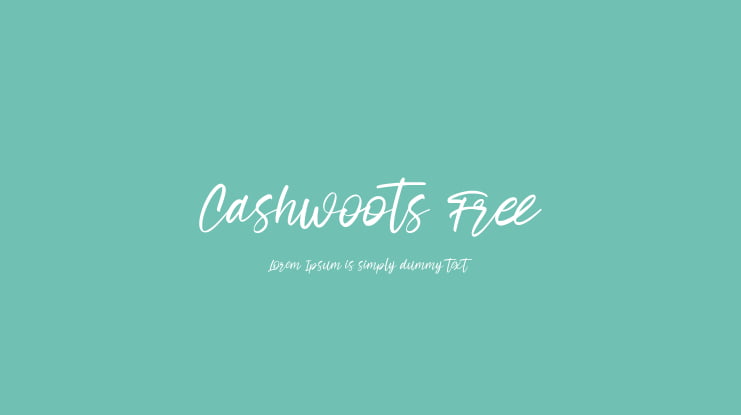 Cashwoots Free Font