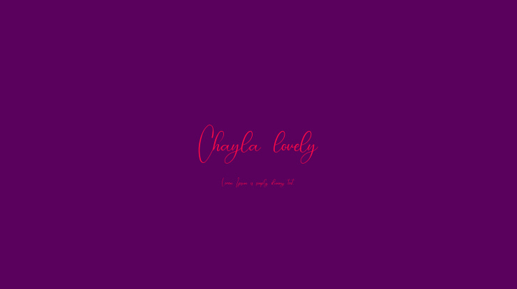 Chayla lovely Font